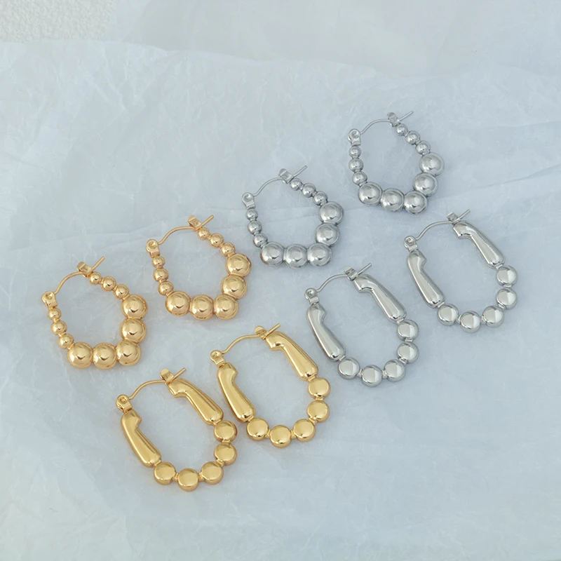 Женские серьги из нержавеющей стали с геометрическим дизайном