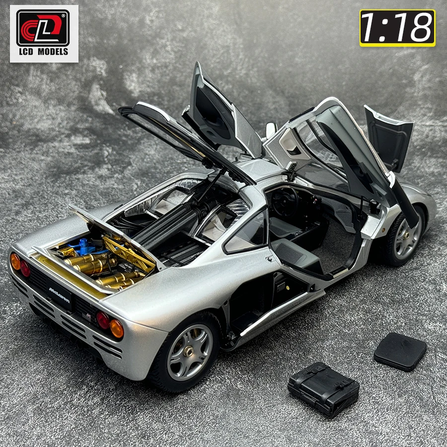 Фото NewS McLaren F1 XP5 Silver 1:18 ЖК-модель из сплава, модель автомобиля, спортивный автомобиль, статический дисплей, праздничная подарочная коллекция №5