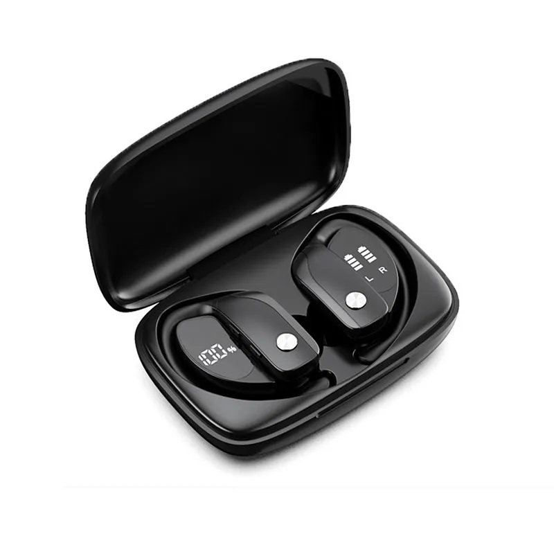 

2023 New Bluetooth Headphones True Wireless Earbuds Ear Hook Sports Headsets TWS Bass Gaming Earphones With Mic IPX5 Waterproof