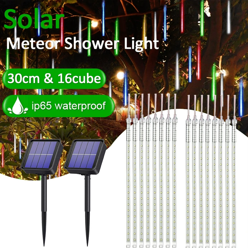 

LITOM Meteor Shower Rain Led Fairy String Lights Street Garlands Christmas Tree Decorations for Outdoor Wedding New Year Decor