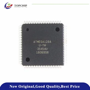 1Pcs New Original ATMEGA128A-AU 64KB AVR 4KB 16MHz FLASH 53 LQFP-64 (14x14) Microcontroller