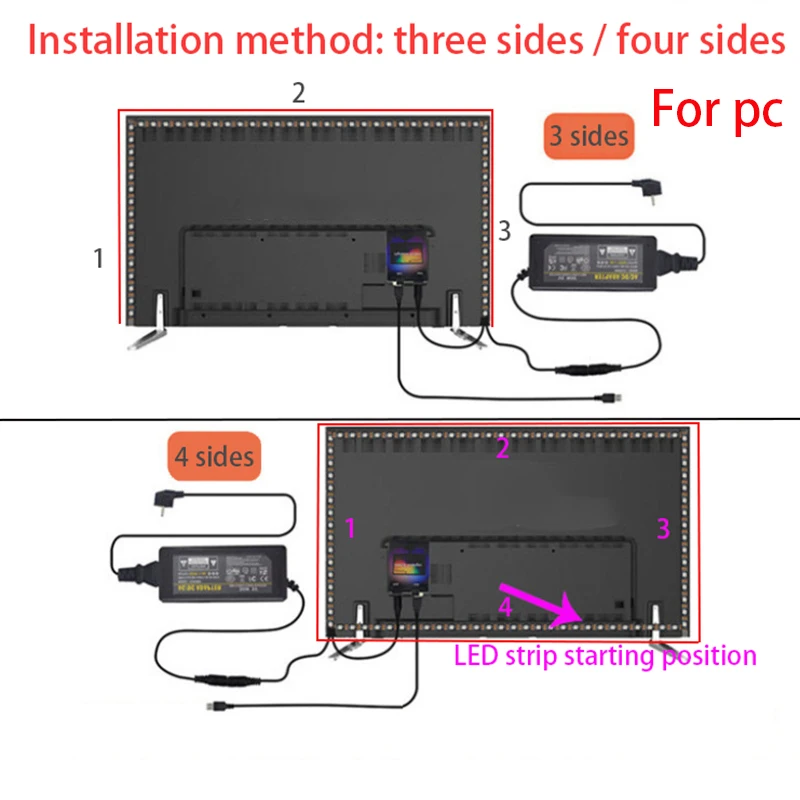 Светодиодная лента для синхронизации ТВ ПК USB RGB |