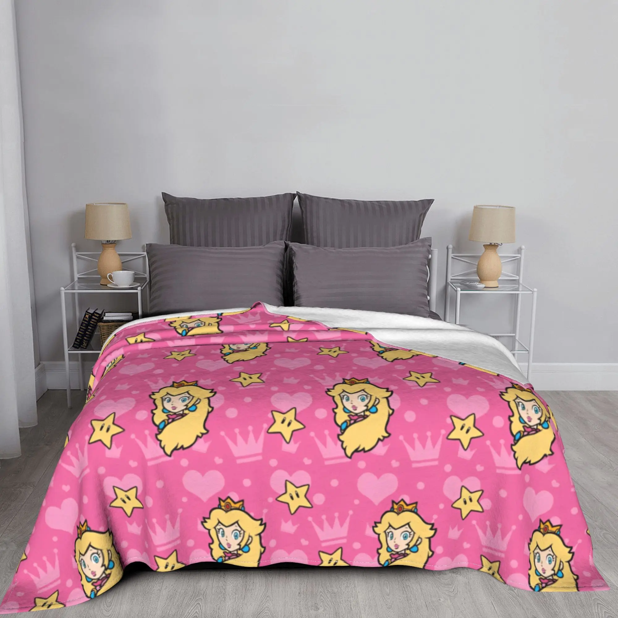 Фланелевые одеяла с героями мультфильмов Супер Марио потрясающее одеяло цветком