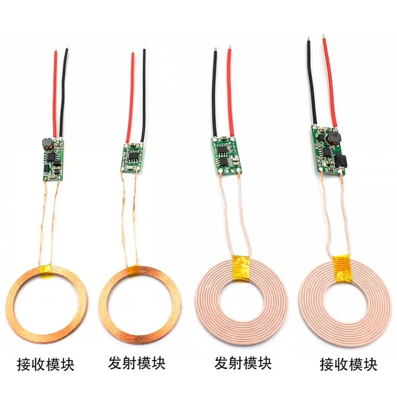 

5V 1A/2A Wireless Power Supply Module Wireless Charger Module Transmitter Receiver Terminal Circuit Board Module for DIY Phone