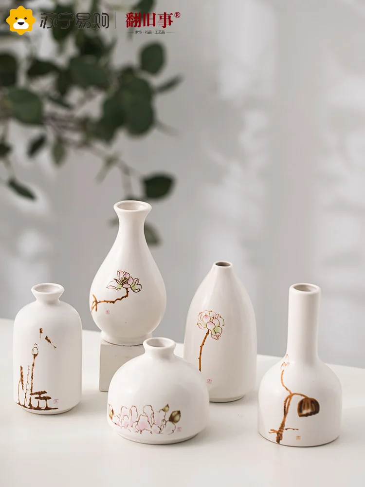 

Ceramic Vase Kiln Becomes Flower Utensils Home Retro Hydroponic Countertop Vase Zen White Dried Flowers In Pottery Pot Ornaments