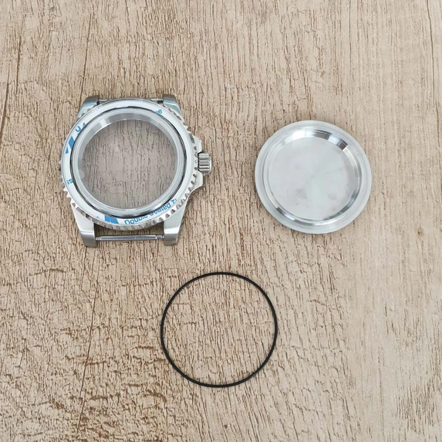 Watch Accessories 40MM Watch Case Stainless Steel Case with Clear Back and Paved Sapphire Back Suitable for NH34/35/36 Movements