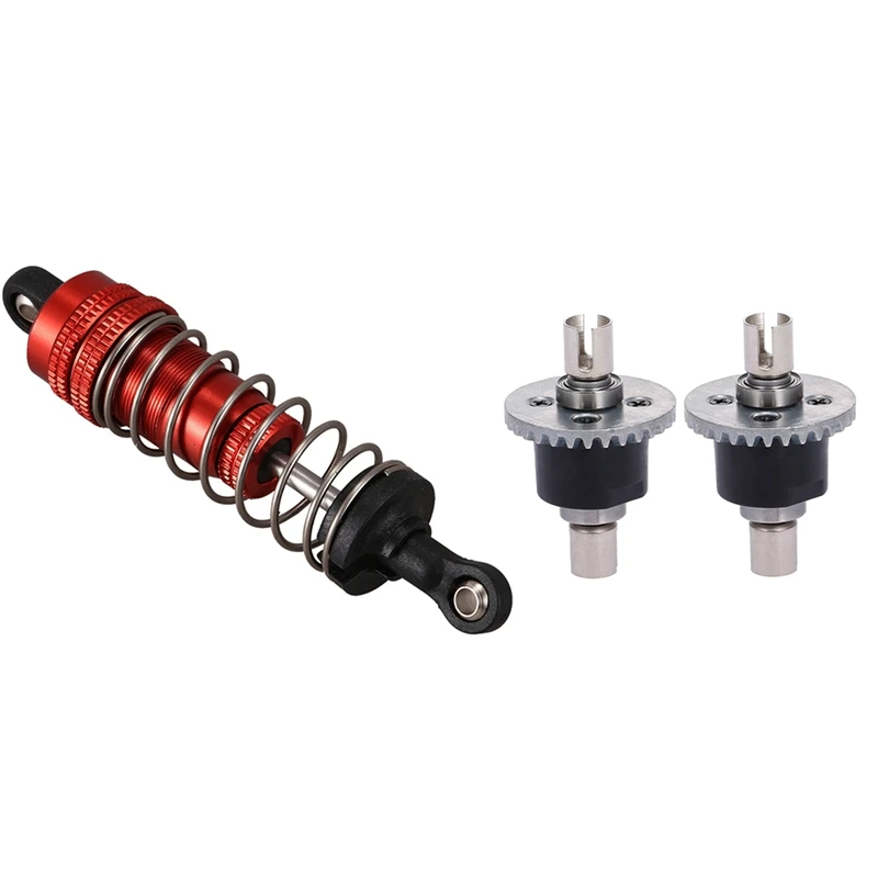 

1Pcs Metal Shock Absorber Damper With 2Pcs Metal Differential Gear 144001-1309,For Wltoys 144001 1/14 4WD RC Car Part