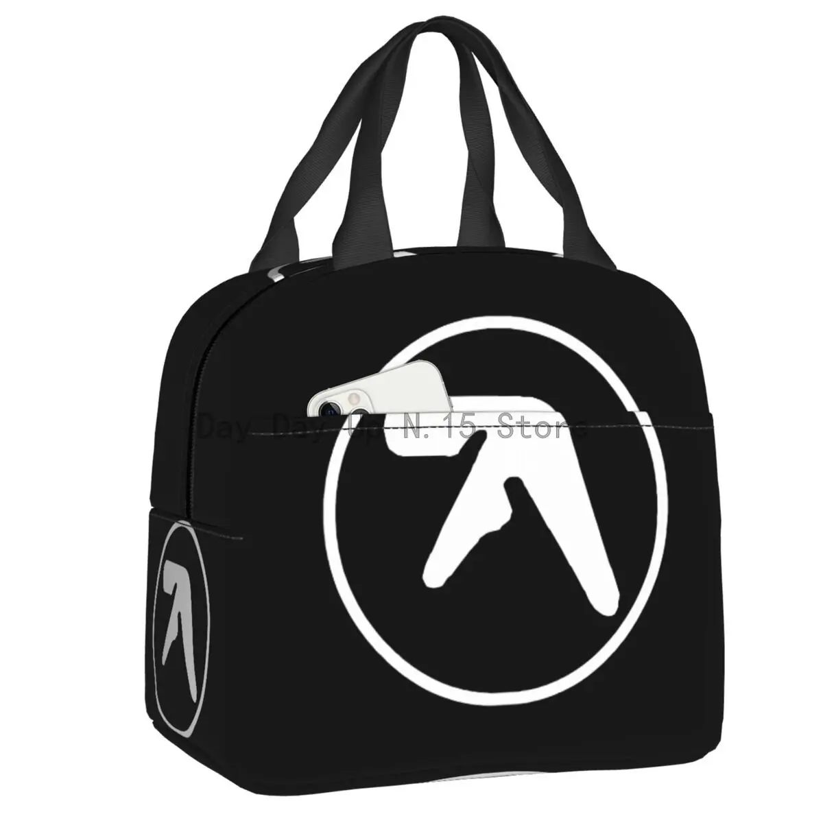 

Aphex Twin Lunch Bag for Camping Travel Portable Food Insulated Cooler Thermal Lunch Box Women Kids Tote Container