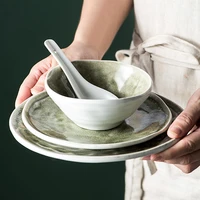 chinese complete dishes plates and bowls sets dessert plate dinner sets porcelain modern pratos de jantar dinnerware set ab50pz