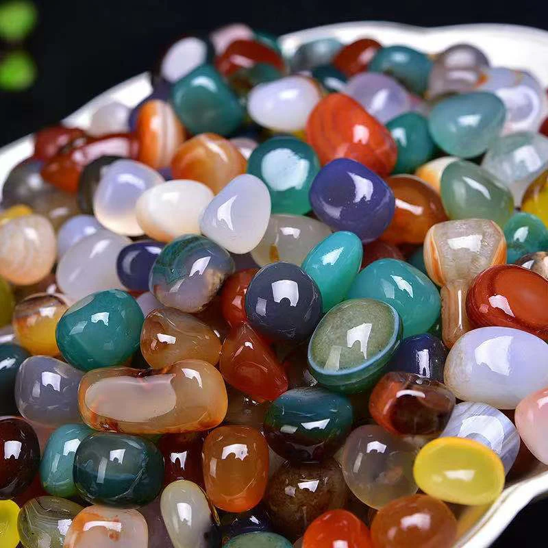 100% натуральный красочный гранулированный Агат хрустальный камень