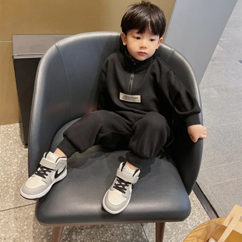 Girls /Boys Suit Sweatshirts +Pants Cotton 2Pcs/Sets 2022 Spring Autumn Thicken Teenager Warm Kid Outdoor Children Clothing