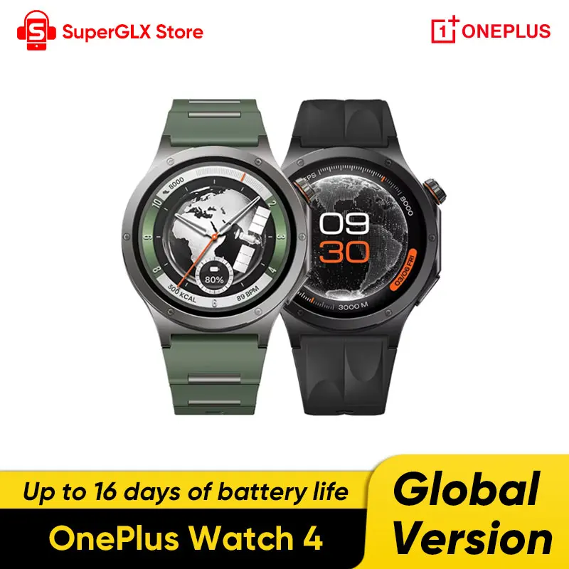 Глобальная версия умных часов OnePlus Watch 4 с AMOLED-дисплеем 1.50'', процессором Snapdragon W5, временем работы до 16 дней и поддержкой Wear OS (art.: 3920da114a124) - 3920da114a124
