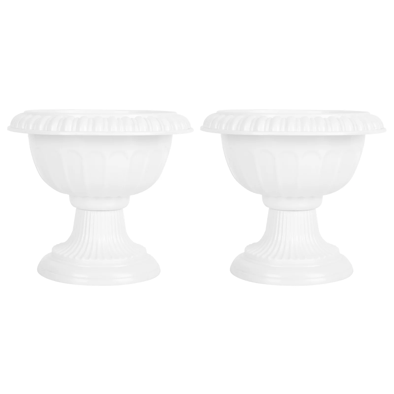 

2 Pcs Tall Planter Pots Artificial Flower Arrangements Outdoor Planters Urn Plastic Vase Ikebana Vases Trumpet Wedding Holders
