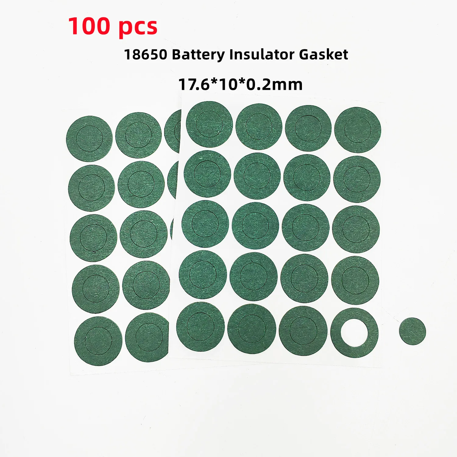 Joint d'isolation pour batterie Li-ion 100  18650 pièces  en papier d'orge  électrodes isolantes