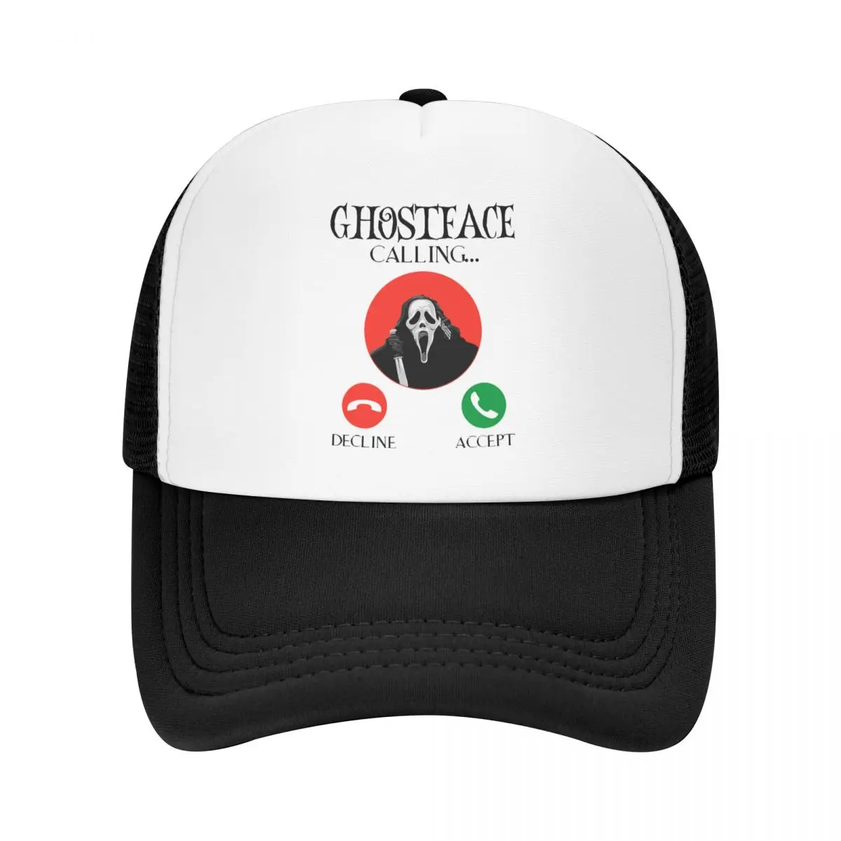 

Ghostface Calling Halloween Baseball Cap Men Women Adjustable Sidney Prescott Film Scream Trucker Hat Streetwear Snapback Caps