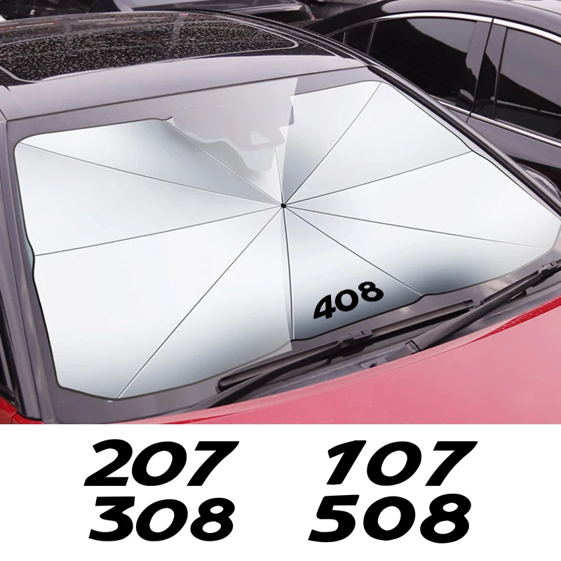 

Foldable Car Sunshade Umbrella for Peugeot 206 207 208 301 307 308 406 407 408 508 2008 3008 5008 108 607 4008 Rifter 107 306