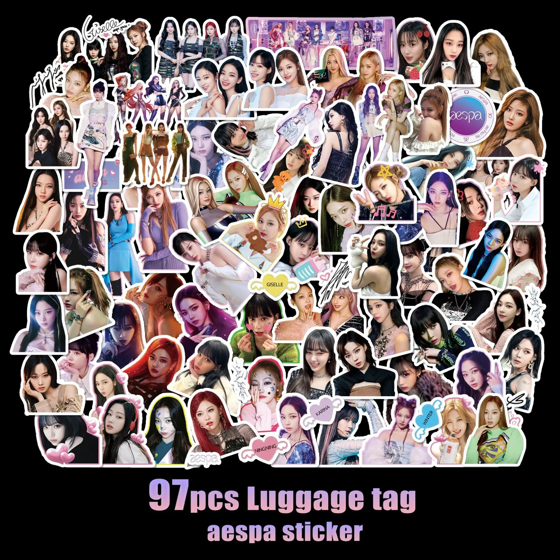 

97 шт./компл. Aespa Kpop стикеры наклейки игрушки с наклейками DIY Дневник чемодан Скрапбукинг телефон ноутбук велосипед стикер