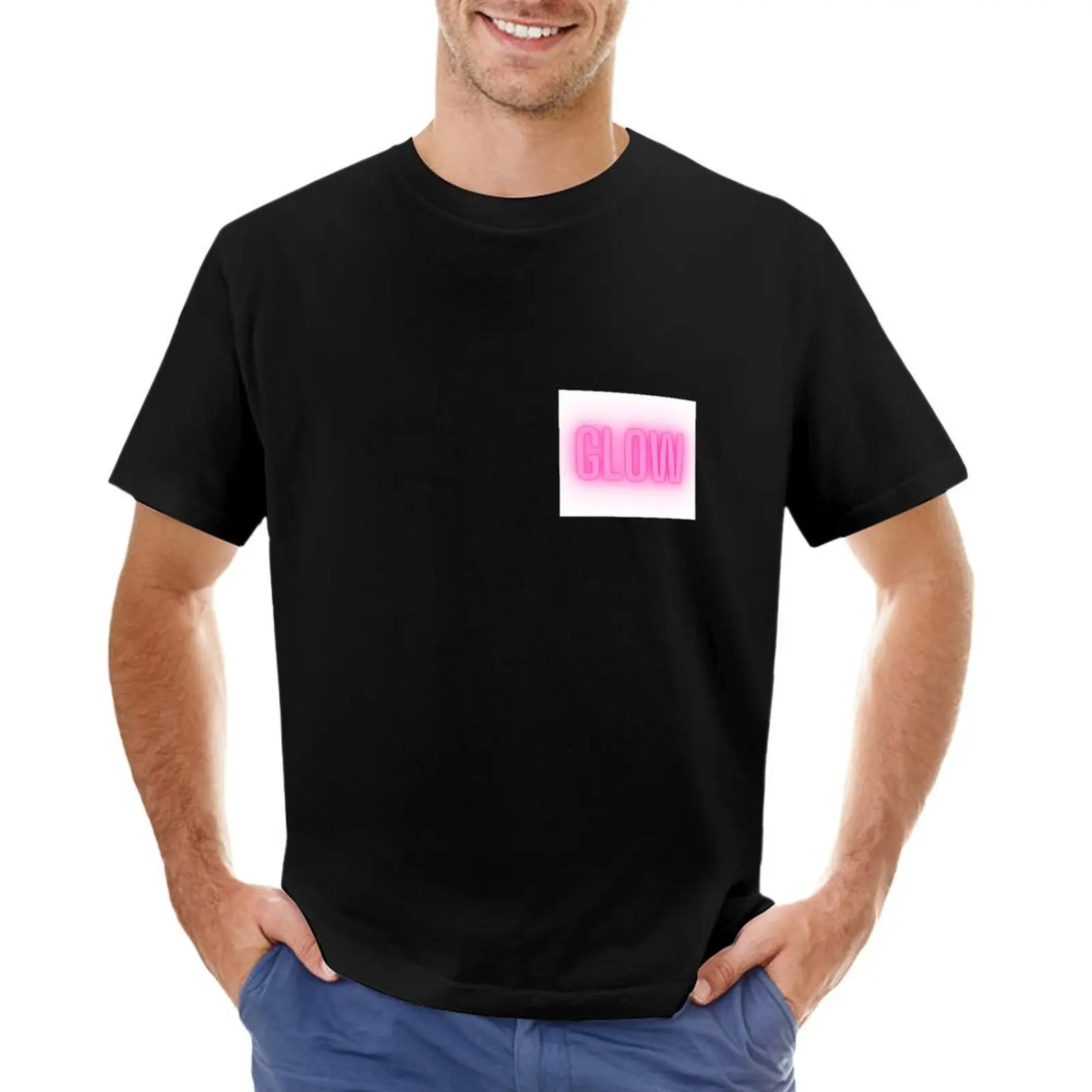 Футболка с голограммой GLOW дешевые синие архивные рубашки футболка рисунком