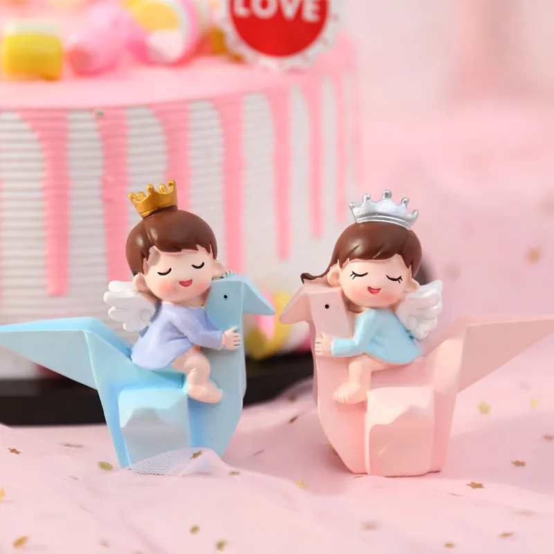 

Creative Cake Decoration Ornaments Thousand Paper Crane Dolls Cute Desktop Small Ornaments Resin Crafts Wholesale 2022