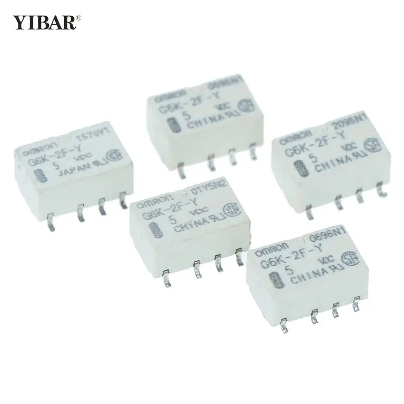 

5pcs SMD G6K-2F-Y Signal Relay 8PIN Relay DC 5V 10*6.5*5mm