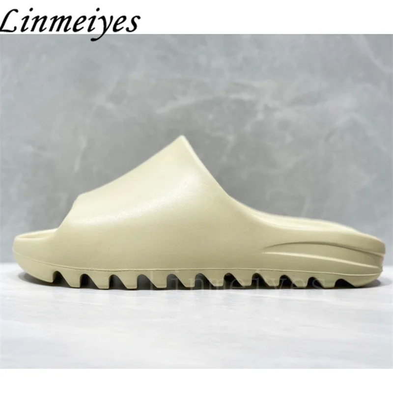 Summer Slippers Women And Men Rubber Waterproof Bathroom Slippers Casual Holiday Beach Shoes Flat Slides Man Size EU 35-45