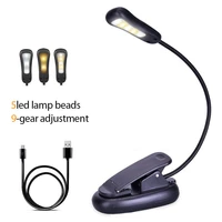 led clip desk lamp usb rechargeable dimmable desk lamp eye protection reading light bedroom night light led book light lights