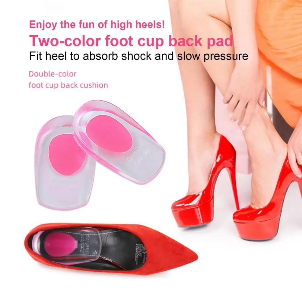 

1Pair Helpful Heel Cup Wear-resistant Heel Brioche Comfortable Shock Absorption Heel Insole Shoe Pad