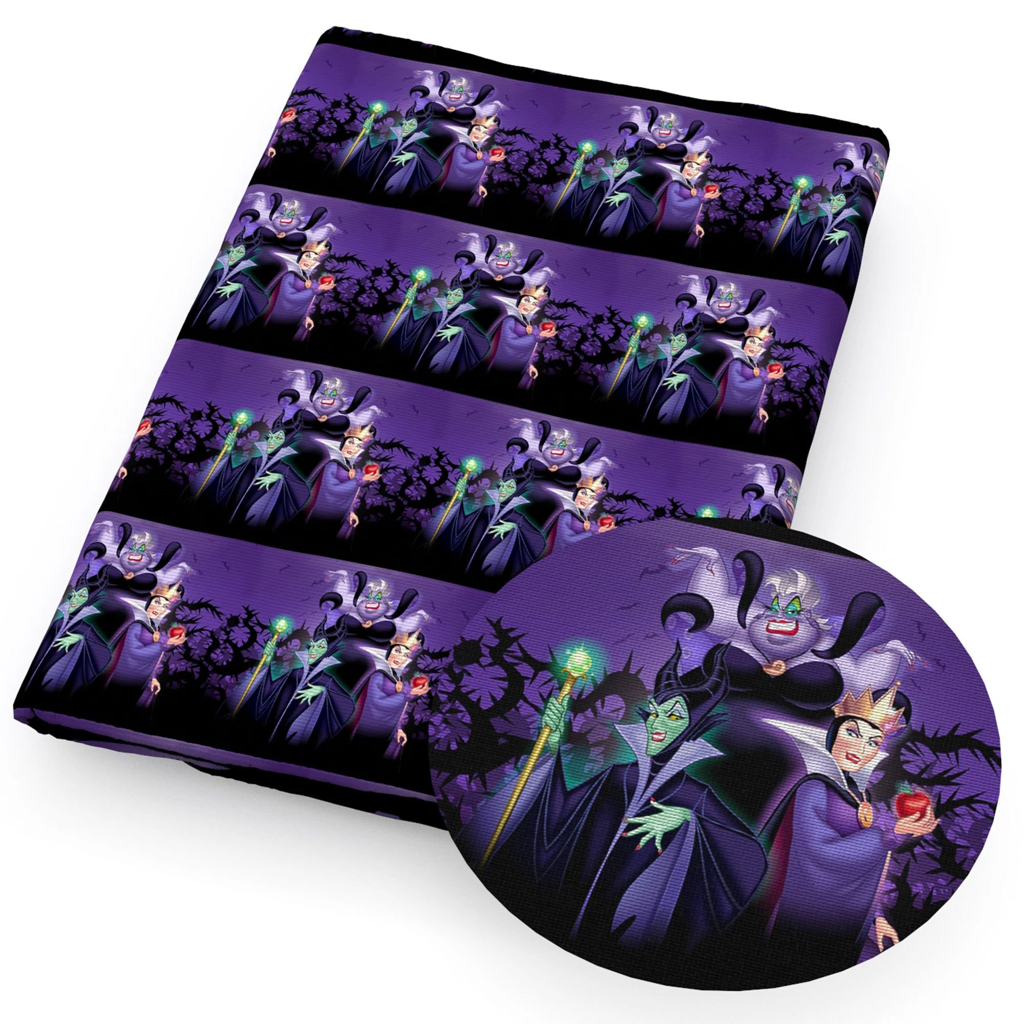 Распродажа хлопковая ткань Disney с изображением злодей малефисентов полуметровая