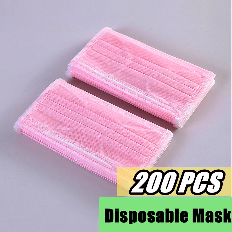 

7 Colors Masks Disposable Mouth Face Mask 3 layers Meltblown Filter Safe Breathable mask face Medical mouth masks For Men Women