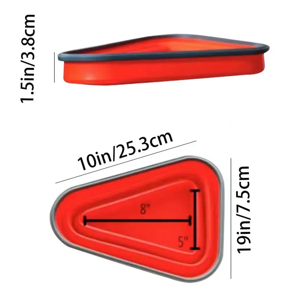 Контейнер для пиццы с крышкой треугольный Складной гибкий силиконовый