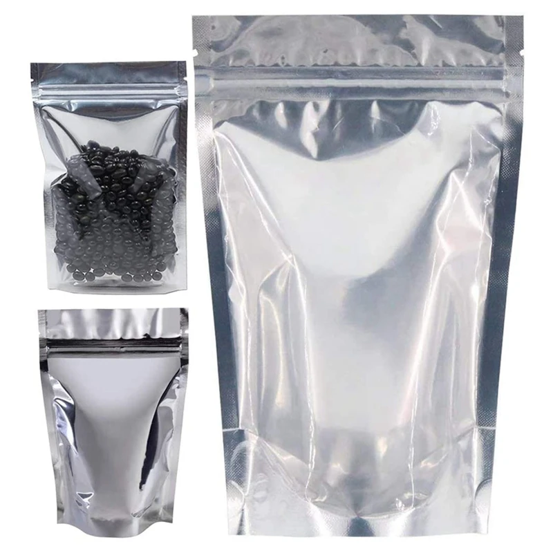 

7.1X10.2 Inch Candy Bags, 100PCS Stand Up Aluminum Foil Bags,Smell Proof Bags,Resealable Airtight Mylar Bag,Food Pouches