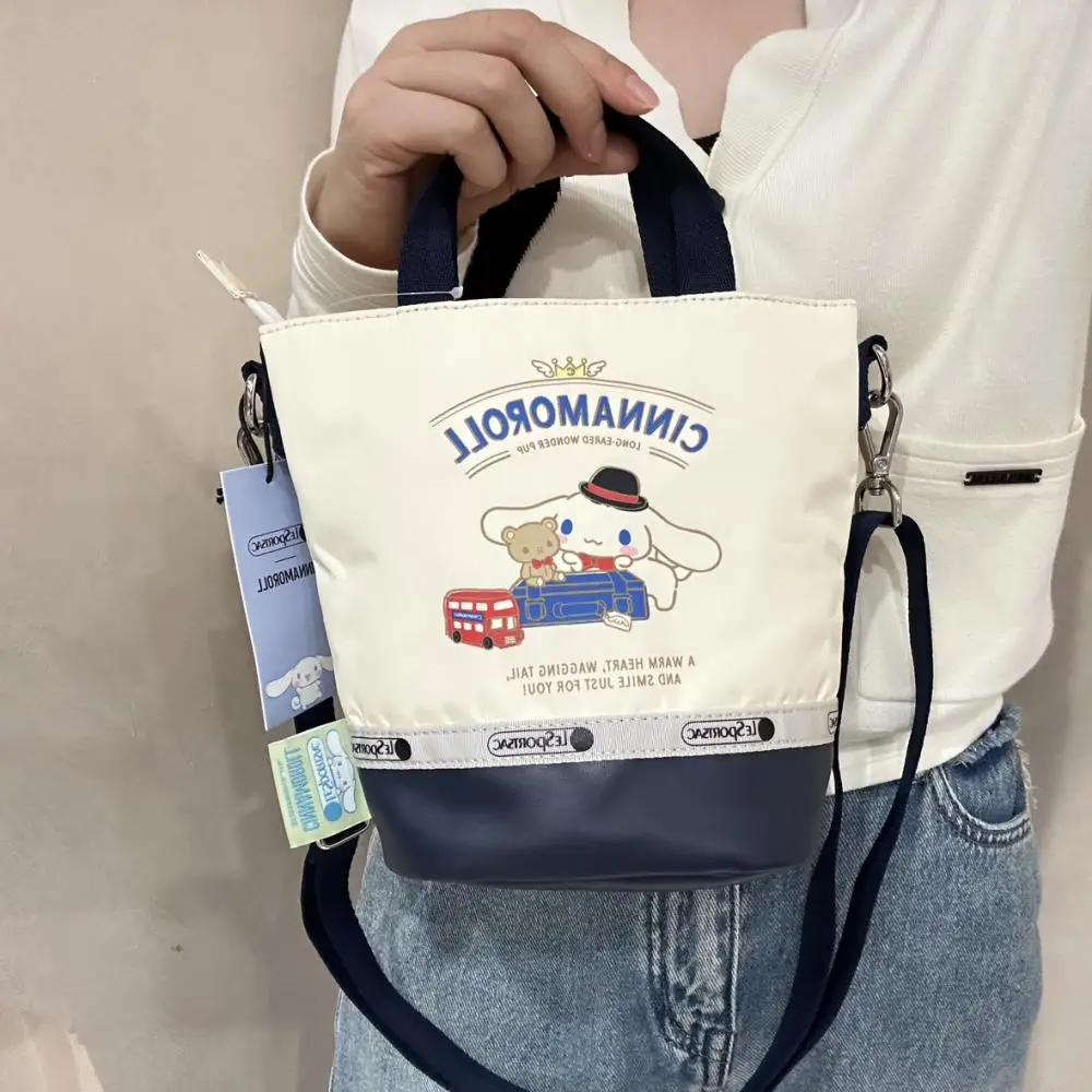

Новинка, аниме мультфильм Sanrios Cinnamoroll Lesportsac, модная женская сумка через плечо, сумка-мешок, дорожная сумка через плечо, подарок L233