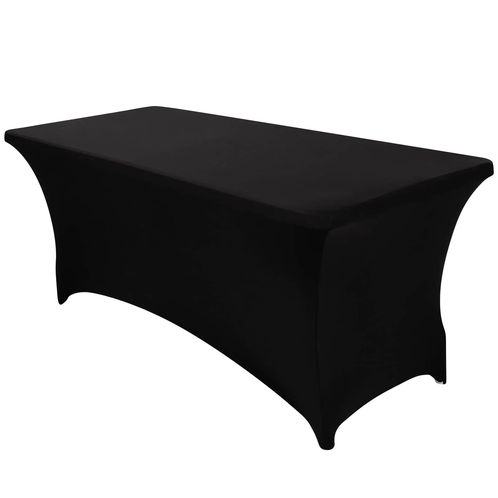

Spandex Table Cover Fitted Rectangular Stretchable Fabric Lycra Wrinkle-Free Tablecloth for Party DJ Tradeshows Banquet Cocktail