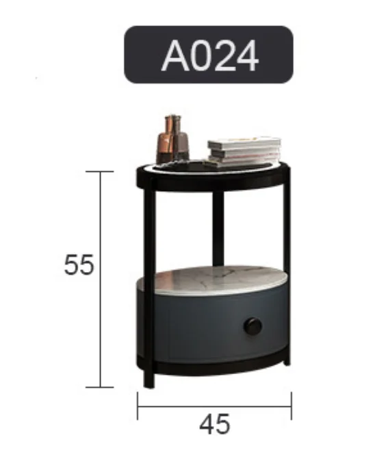 

Italian light luxury solid wood bedside cabinet, A024 # functional locker, drawer locker, and storage cabinet