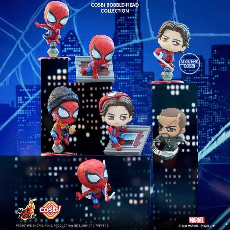 Фото HotToys Spider-Man 4 Brand New Day COSBI Мини-фигурка в слепой коробке-сюрпризе, подвеска, модные игрушки, загадочные настольные украшения, подарок №1