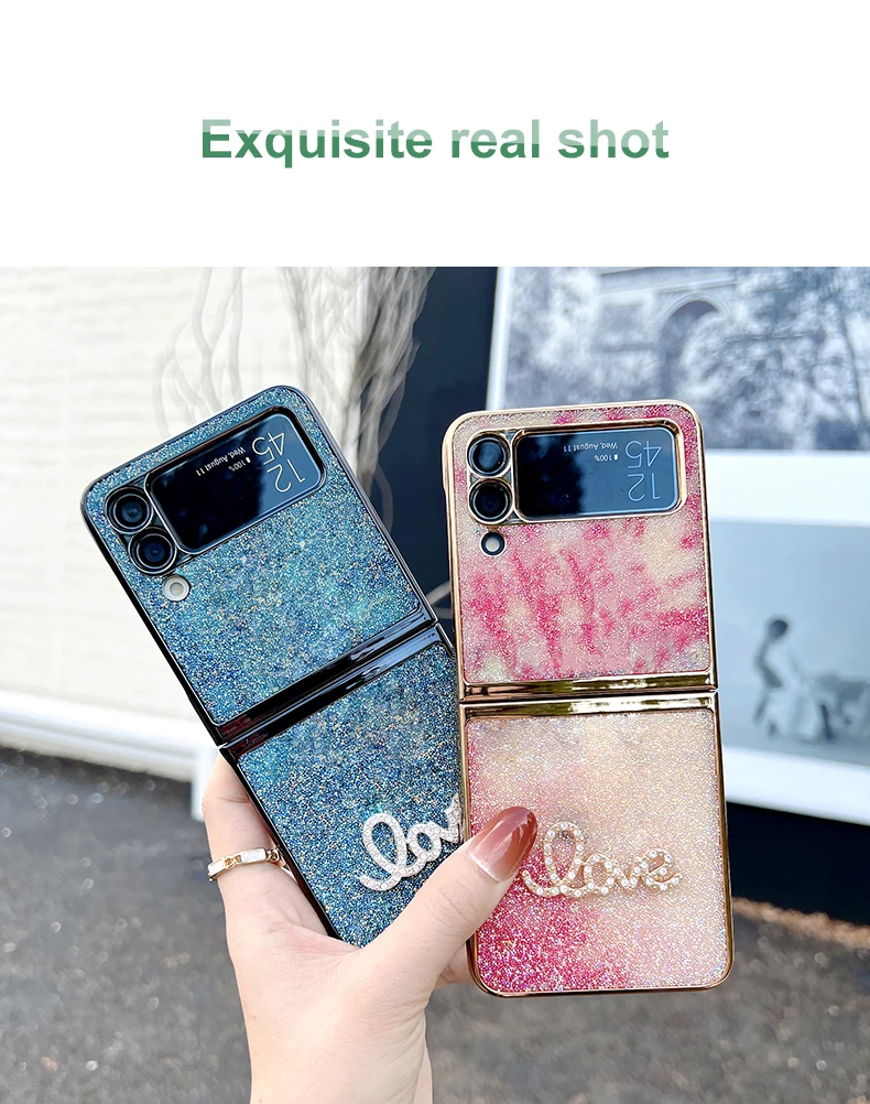 

Роскошный Блестящий жесткий чехол Sumsung ZFlip3 для Samsung Galaxy Z Flip 3