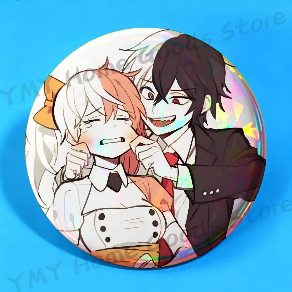 Фото Значки D-Danganronpa с персонажами Чиаки Джунко и Кокичи, мультяшные значки-броши для украшения сумок, обуви, подарки-украшения №3