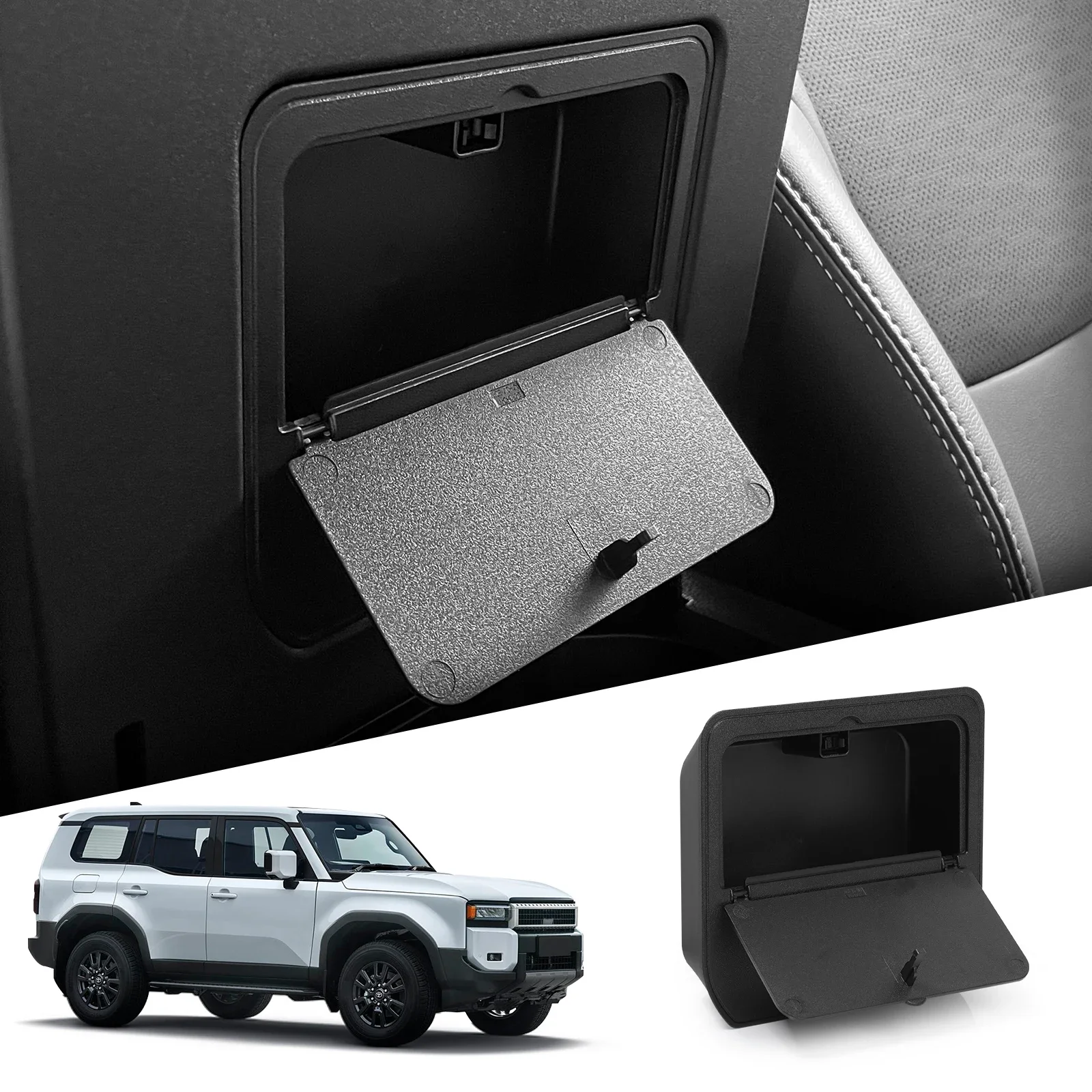 

Для Toyota Land Cruiser Prado 250 2024 2025 LC250 J250 подлокотник ящик для хранения вставка скрытый поднос аксессуары черные инструменты автомобильный гаджет