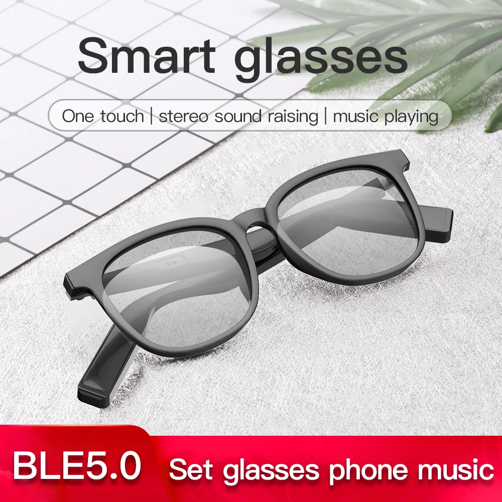 Smart Bluetooth Glasses Music Audio Sunglasses Open Ear Speaker Headphones Anti-Blue Light Lenses Men Women Hands-Free Call