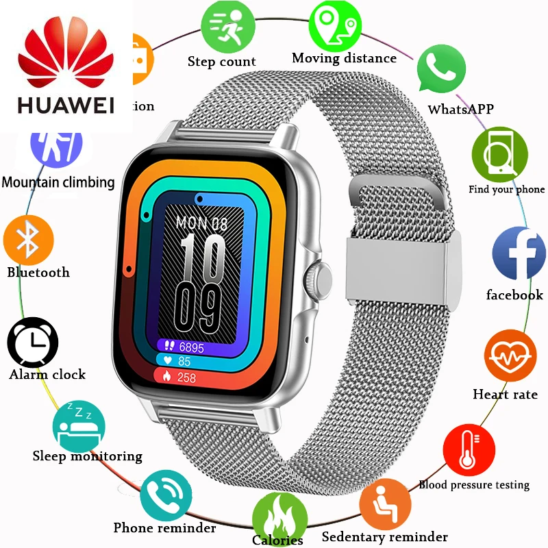 

Смарт-часы Huawei NFC для мужчин и женщин, сенсорный экран 1,69 дюйма