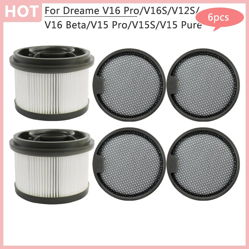

Роликовая щетка и HEPA-фильтр для Dreame V16 Pro/V16S/V16 Beta/V15 Pro/V15S/V15 Pure/V12S/V12 Pure/V10S