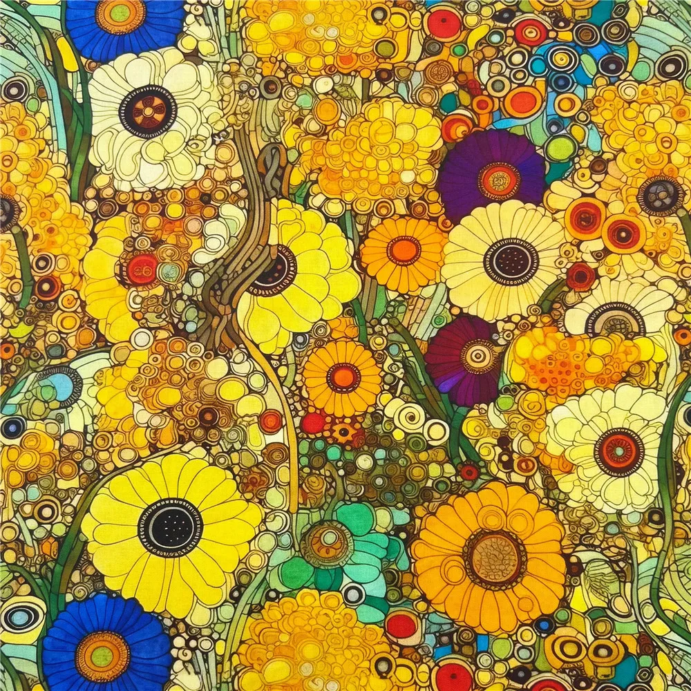 Известная картина маслом цветов хлопчатобумажная ткань для шитья Женская