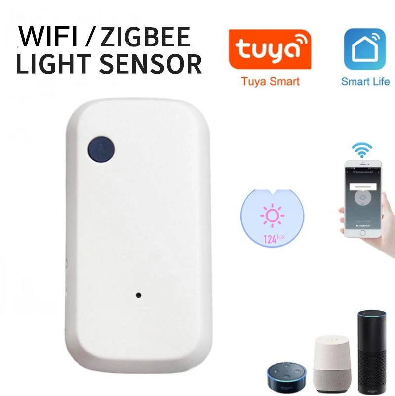 

Tuya Zigbee Smart Home Light Sensor WiFi Brightness Sensor Illumination Detector Intelligent Linkage Work With Alexa Google Home