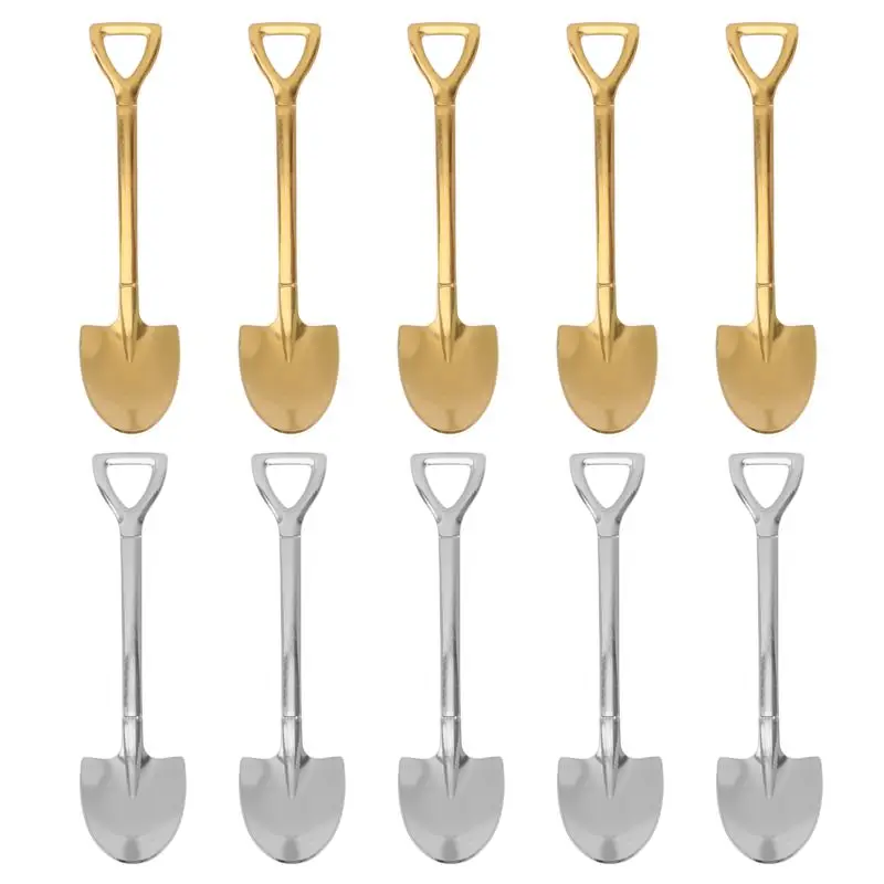 

20pcs Stainless Steel Spoon Shovel Set Creative Ice Cream Spoon Dessert Scoop Coffee Spoon Kitchen Tableware