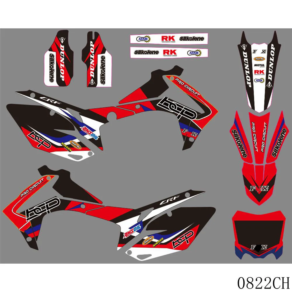 

Graphics Decals Stickers Background For HONDA CRF250 CRF 250 2014 2015 2016 2017 CRF450 CRF 450 2013 2014 2015 2016