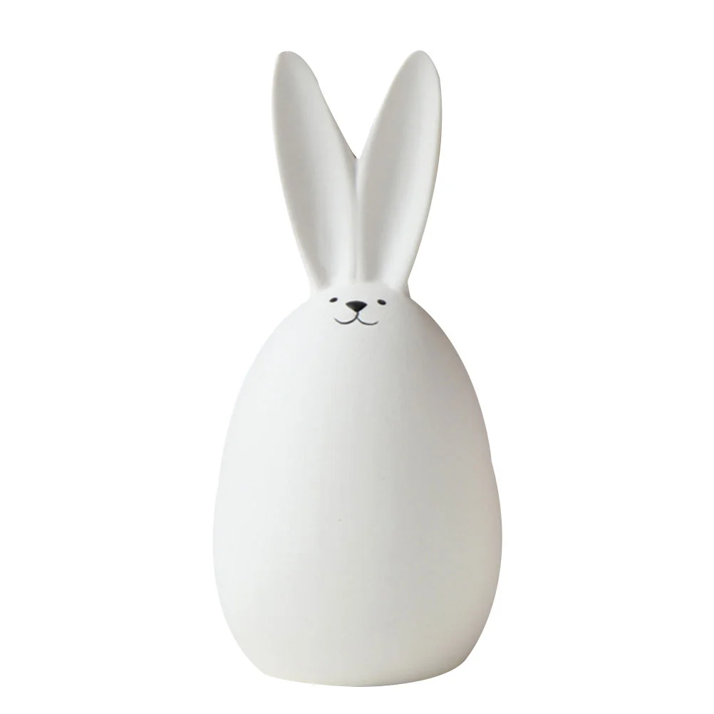 

Rabbit Bunny Ceramic Easter Ornament Figurine Statue Figurines Decor Decoration Ornaments Desktop Home Decorations Sculpture