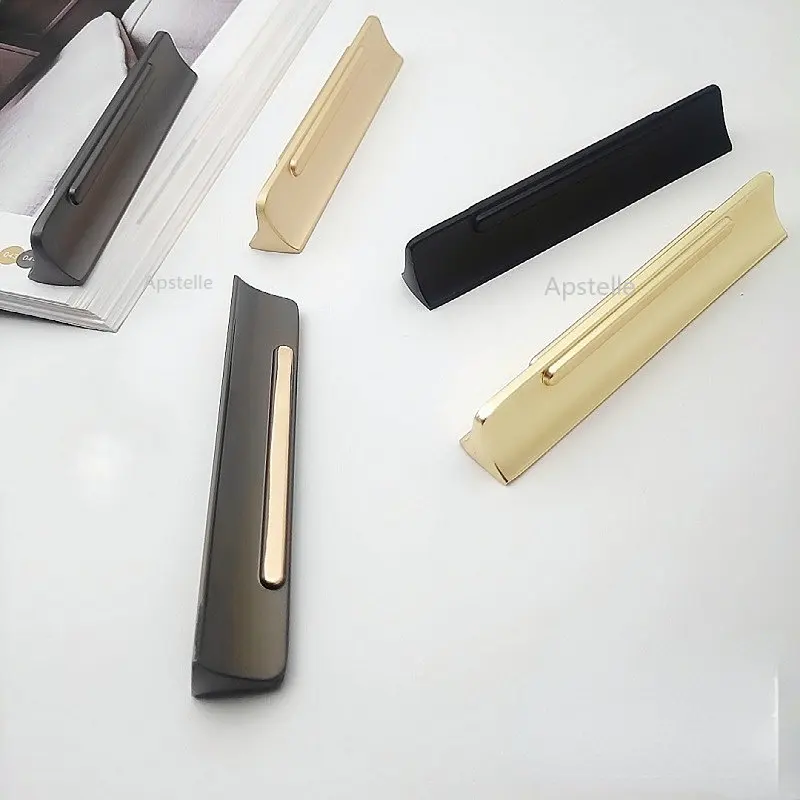 

Modern Simple Wardrobe Drawer Door Closet Dresser Pulls Cabinet Zinc Alloy Handles Kitchen Cupboard Knobs Furniture Hardware