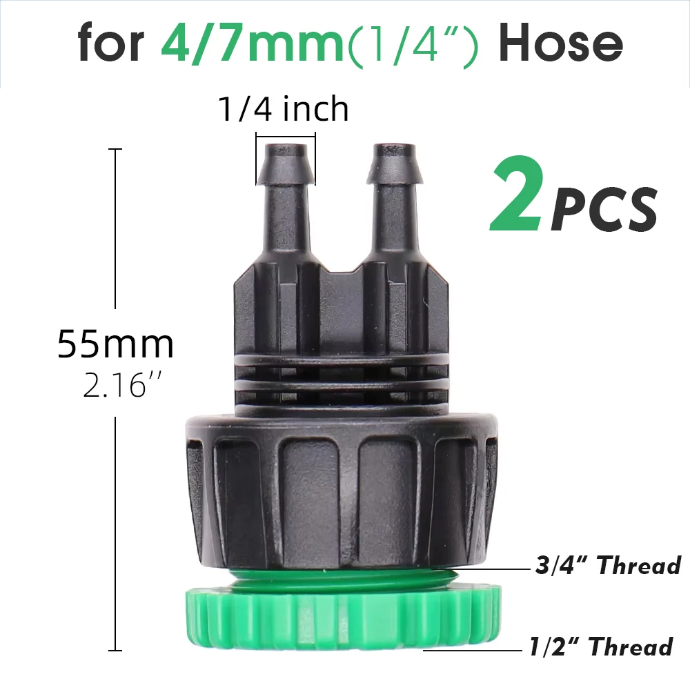 

Комплект 2 шт., соединители для шланга MUCIAKIE, пластик, 1/2", 3/4"