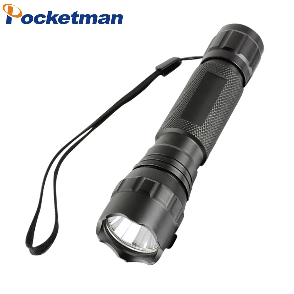 

LED Flashlight 5 Modes Aluminum Alloy Waterproof Portable Mini Torch Tail Pressure Switch Outdoor Camping Power by 18650 battery
