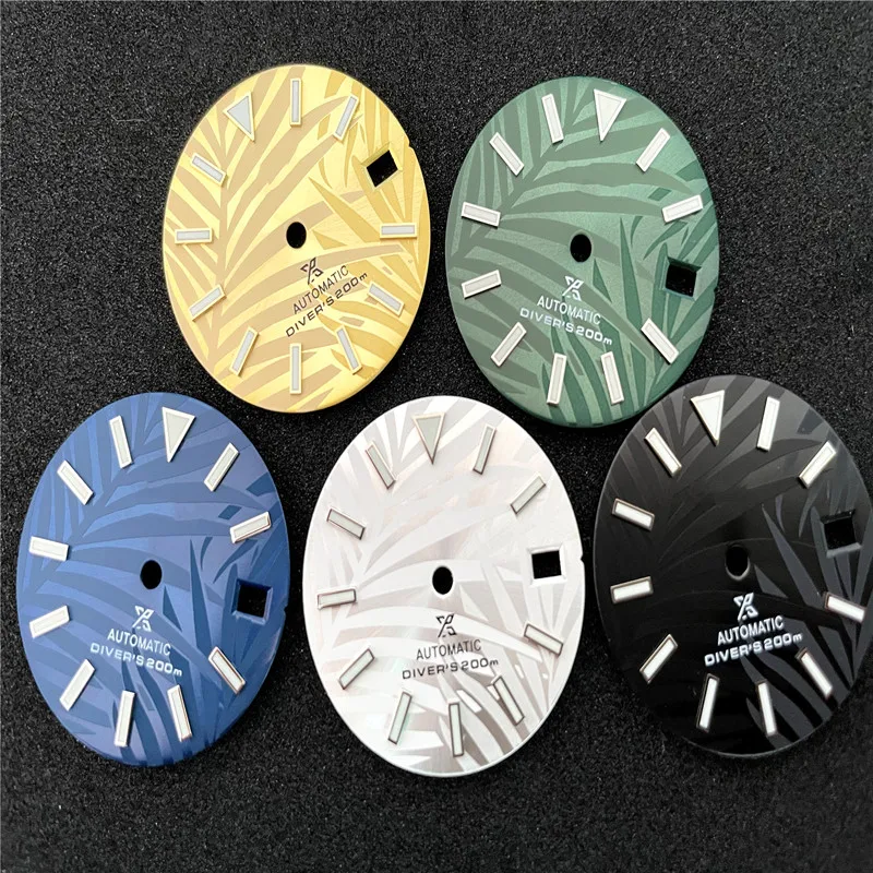 

S-Watch parts NH35 чехол с механизмом 28,5 мм green lume fit nh35 чехол skx007 skx009 nh35a dial